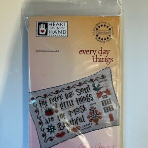 Every Day Things Cross Stitch Kit with Bonus Magnetic Needle Tin